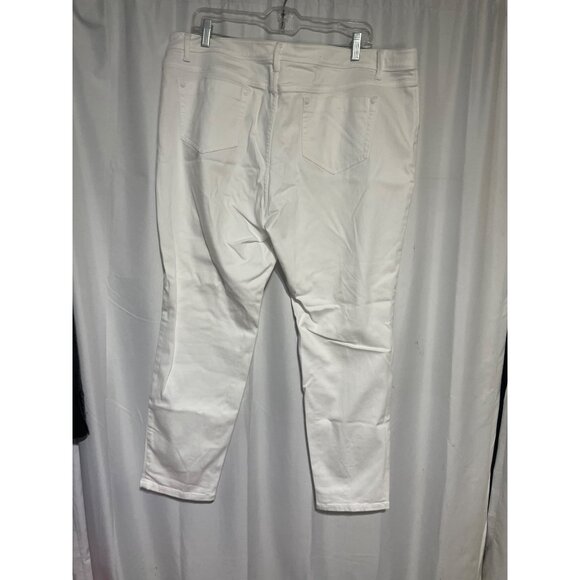 J. Jill Denim Authentic Fit Slim Ankle Jeans Size 18 White Women's Stylish & Com - Picture 5 of 6